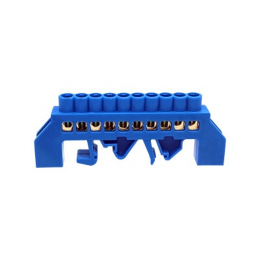 Izolētā neitrāles spaile uz DIN sliedes, 10 poli, TN10BI