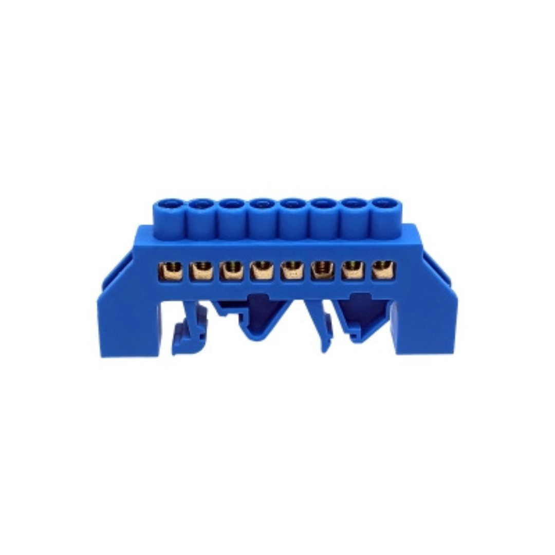 Izolētā neitrāles spaile uz DIN sliedes, 8 poli, TN08BI