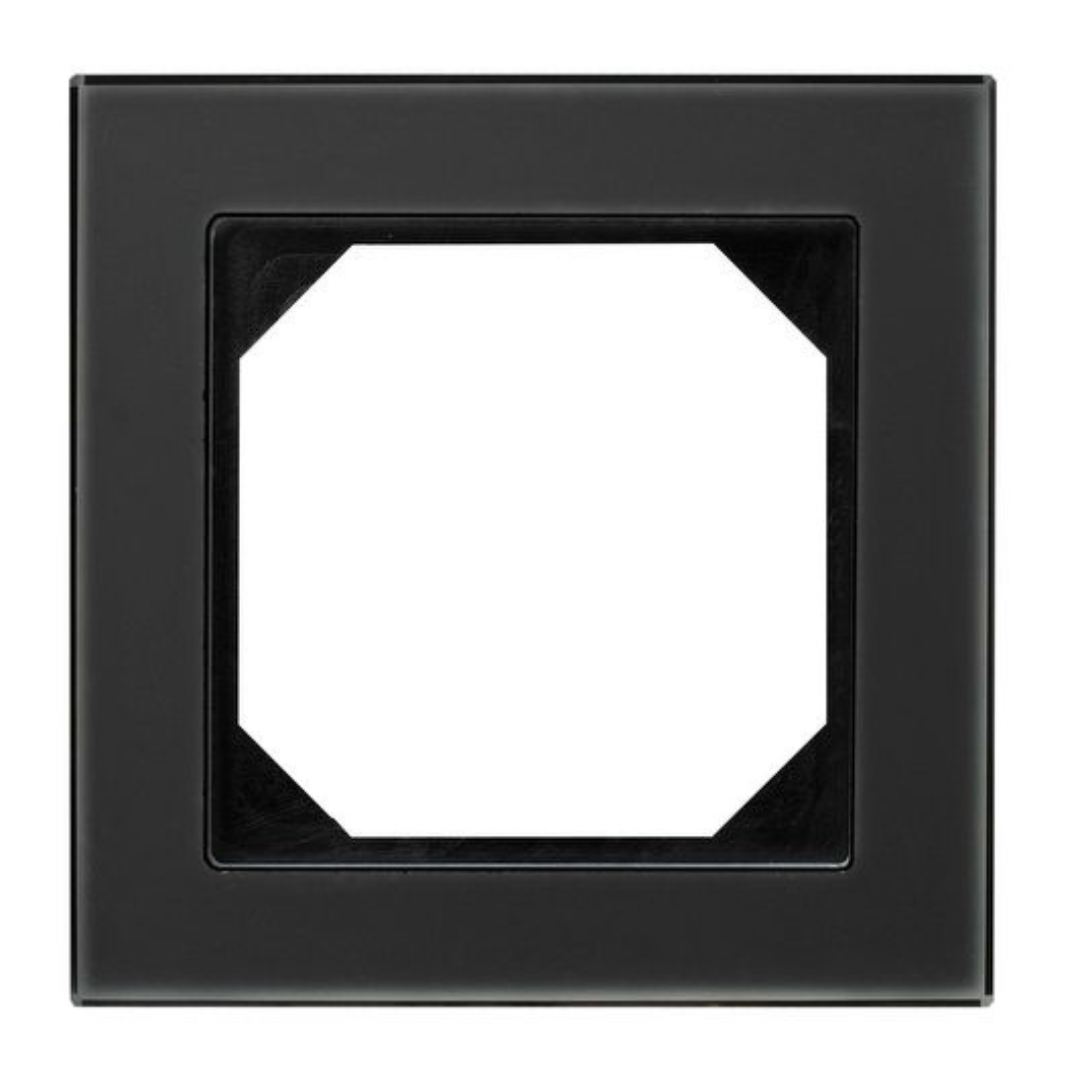 Rāmis stikla 1-vietīgs, melns, Liregus EPSILON