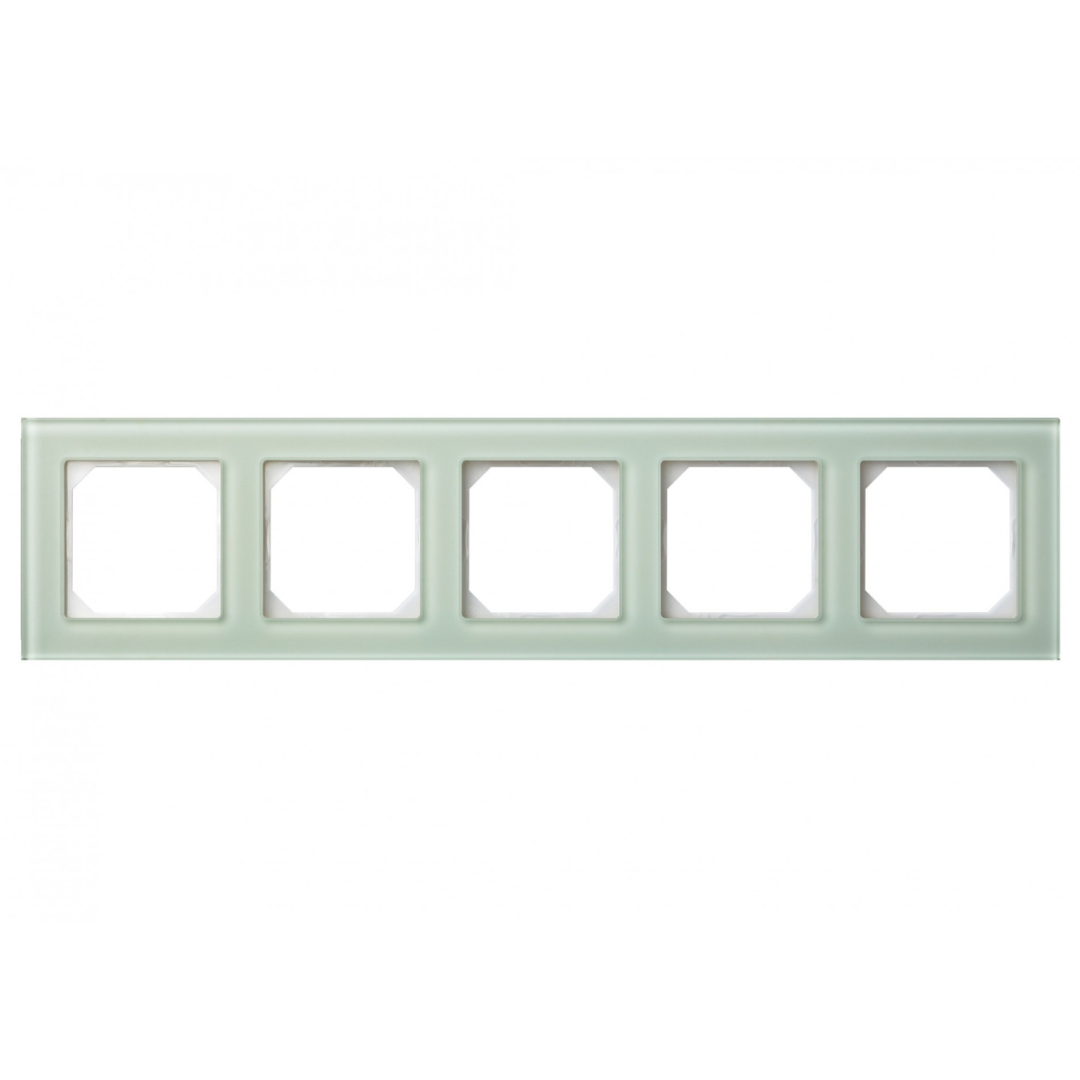 Rāmis stikla 5-vietīgs, balts, Liregus EPSILON