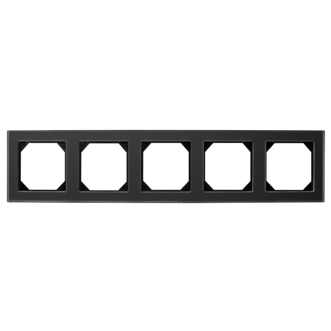 Rāmis stikla 5-vietīgs, melns, Liregus EPSILON