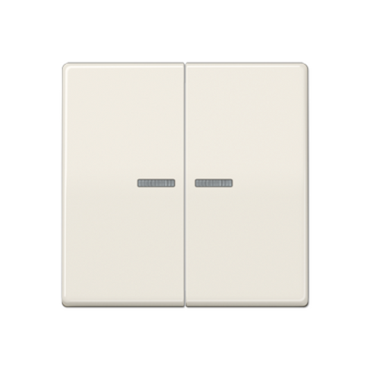 Dubultais taustiņš ar indikācijas lodziņu, krēmkrāsas, AS500