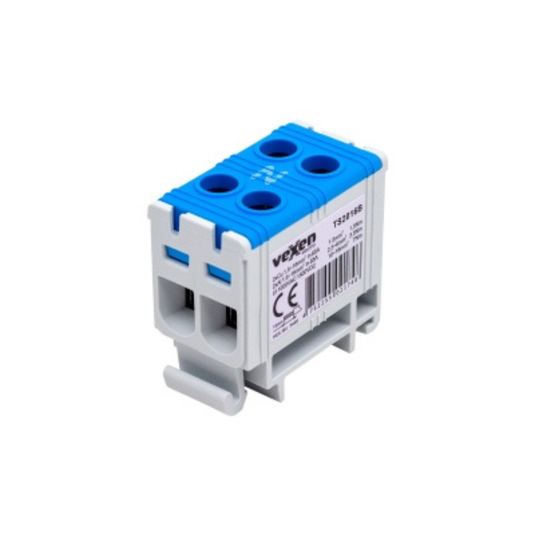 Tranzītspaile Al/Cu 2x1,5-16mm2, N - zila, TS2016B