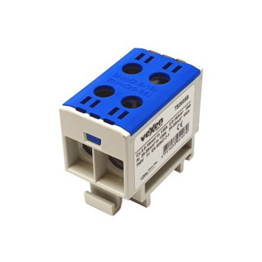 Tranzītspaile Al/Cu 2x2,5-35mm2, N - zila, TS2035B