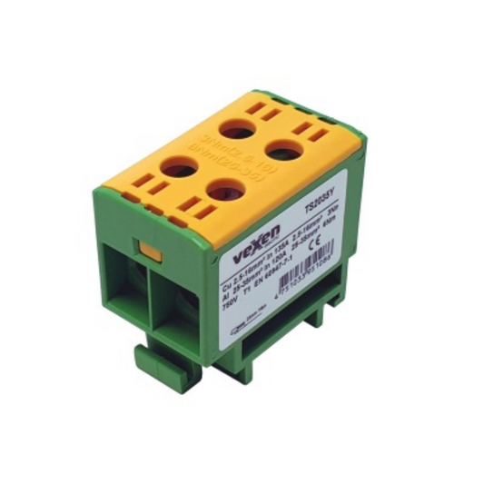 Tranzītspaile Al/Cu 2x2,5-35mm2, PE - dzelten/zaļa, TS2035Y