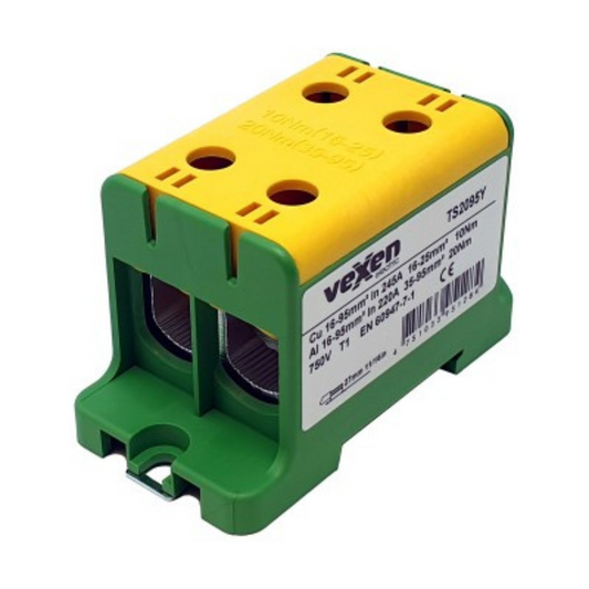 Tranzītspaile Al/Cu 2x16-95mm2, PE - dzelten/zaļa, TS2095Y