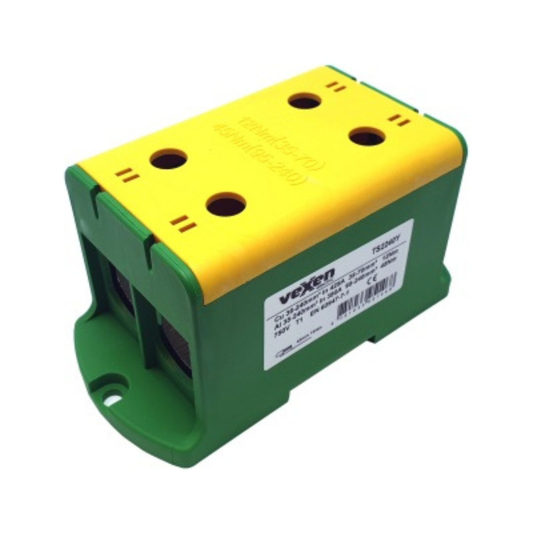 Tranzītspaile Al/Cu 2x35-240mm2, PE - dzelten/zaļa, TS2240Y