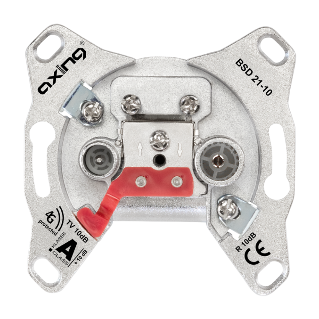 TV-R kontaktligzdas caurejoša, mehāmisms z/a, 10.0 dB, 5...2200MHz, BSD 21-10