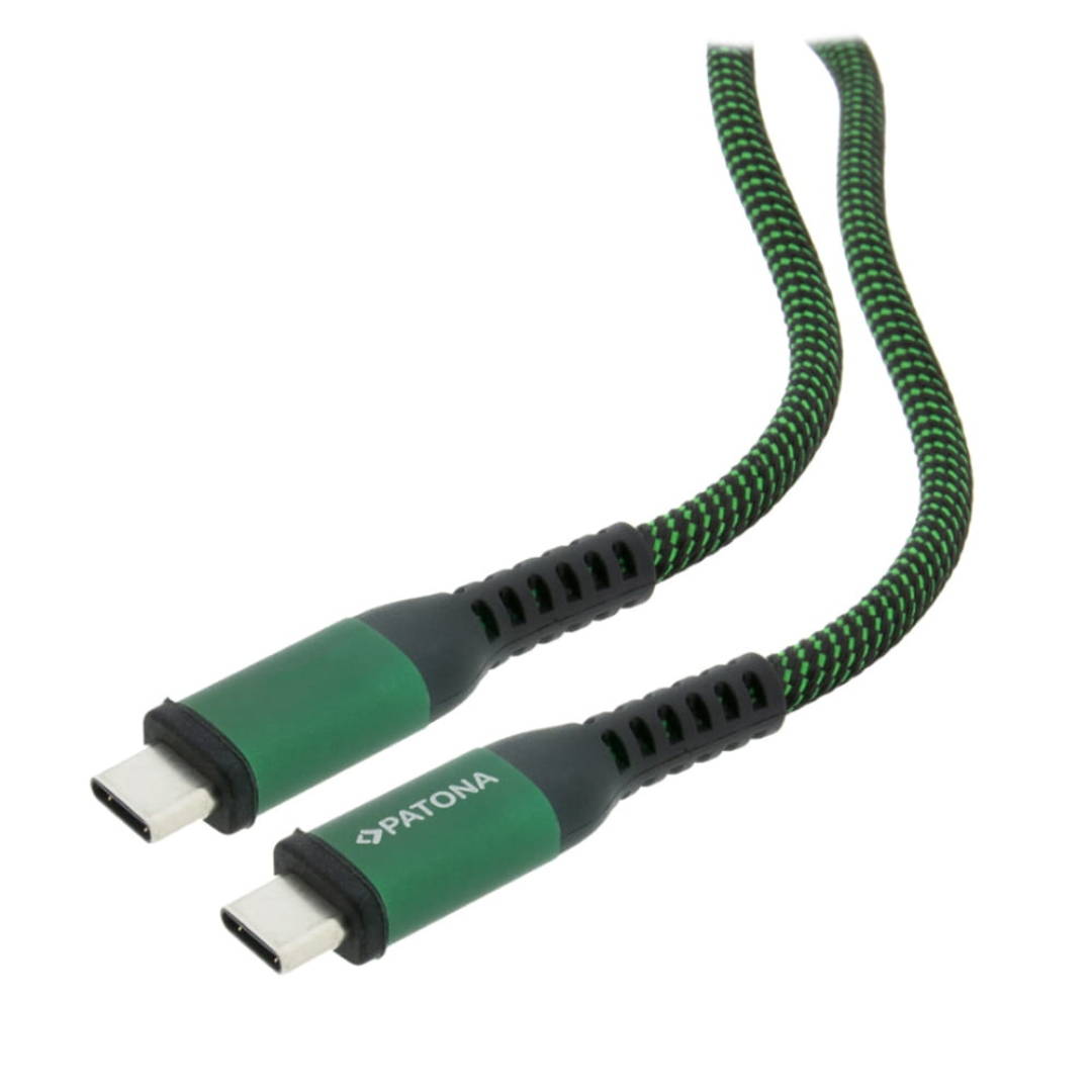 Premium barošanas kabelis / datu kabelis USB-C - USB-C, PD, 100W, 50cm, PATONA