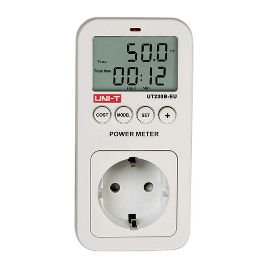 Elektroenerģijas skaitītājs rozetē, 1F, 16A, LCD displejs, UT230B-EU, UNI-T