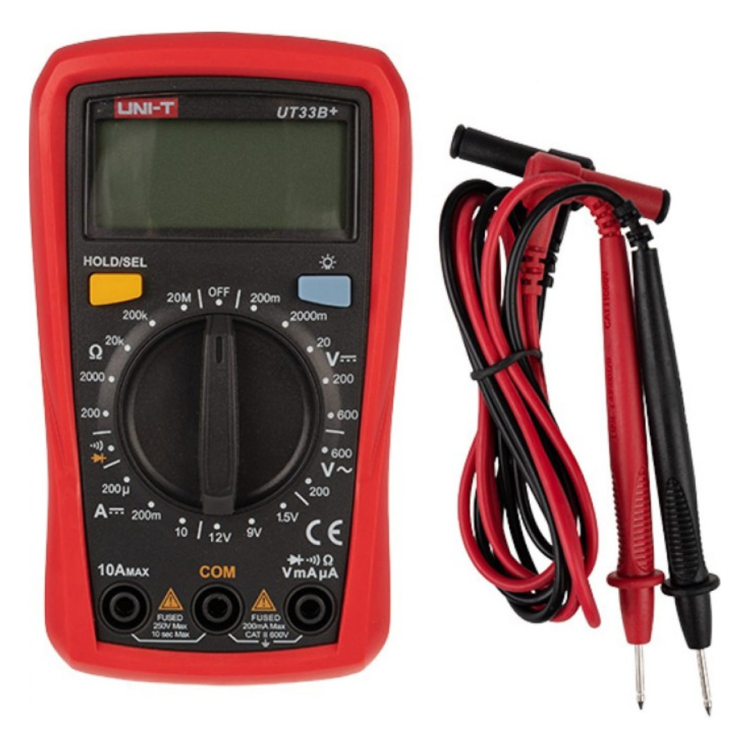 Digital multimeter UT33B+, LCD, VDC: 200mV, 2V, 20V, 200V, 600V UNI-T