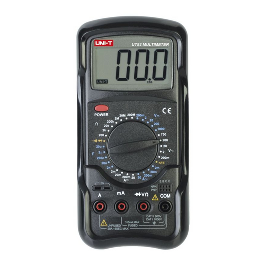 Profesionālais digitālais multimeters UT52, LCD, UNI-T