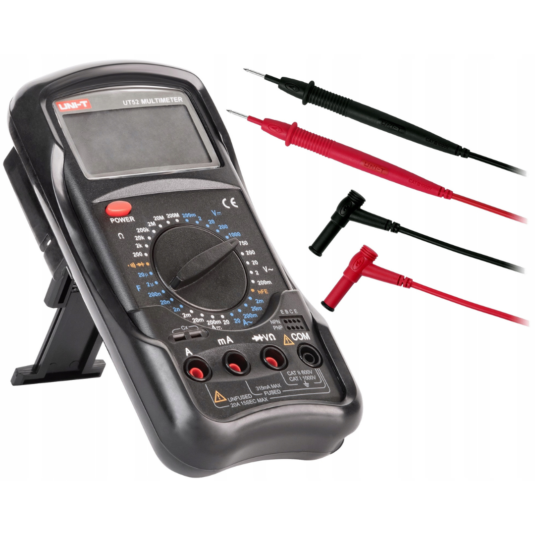 Profesionālais digitālais multimeters UT52, LCD, UNI-T