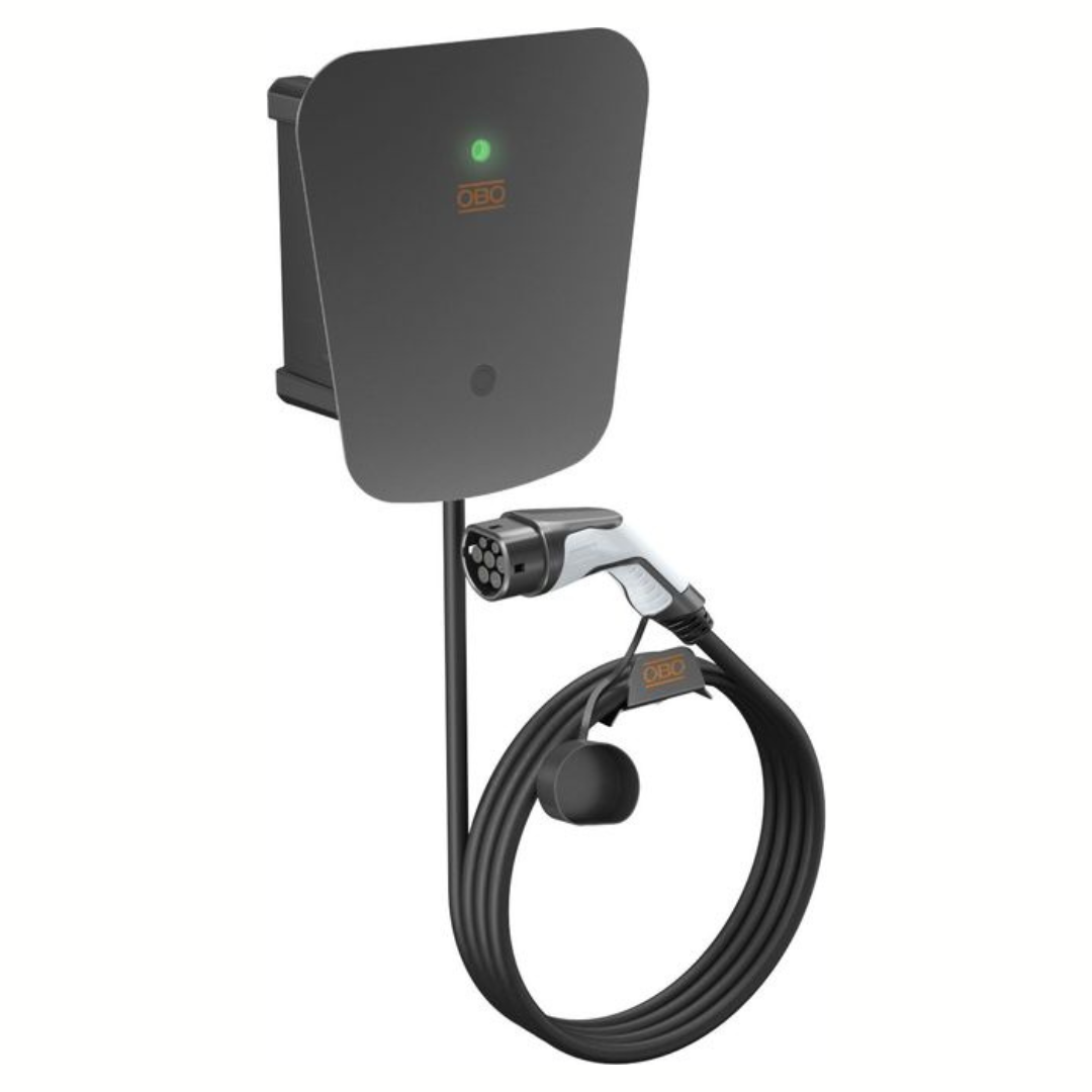 Uzlādes stacija ar vadu, Ion Wallbox Basic 22kW 3-fāžu, Type 2 kabelis 5m, Mode3, OBO Bettermann