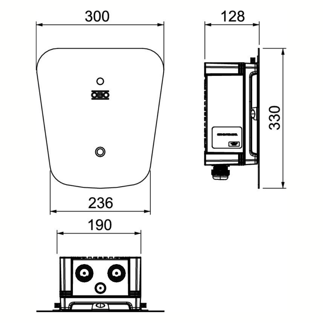 Uzlādes stacija ar vadu, Ion Wallbox Key 22kW 3-fāžu, Type 2 kabelis 5m, Mode3 ar atslēgas slēdzi, bez pārspriegumaizsardzības, OBO Bettermann