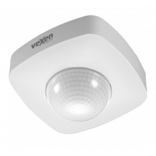 Klātbūtnes sensors balts, virsapmetuma, 360 grādi, 20m diametrs, IP65, 2000W, ALIO PRO PS-360-20IW, VEXEN