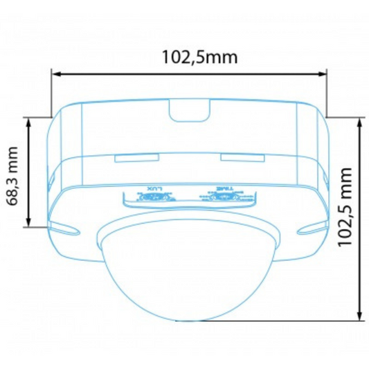 Klātbūtnes sensors ar melno lēcu, virsapmetuma, 360 grādi, 20m diametrs, IP65, 2000W, ALIO PRO PS-360-20iBi, VEXEN