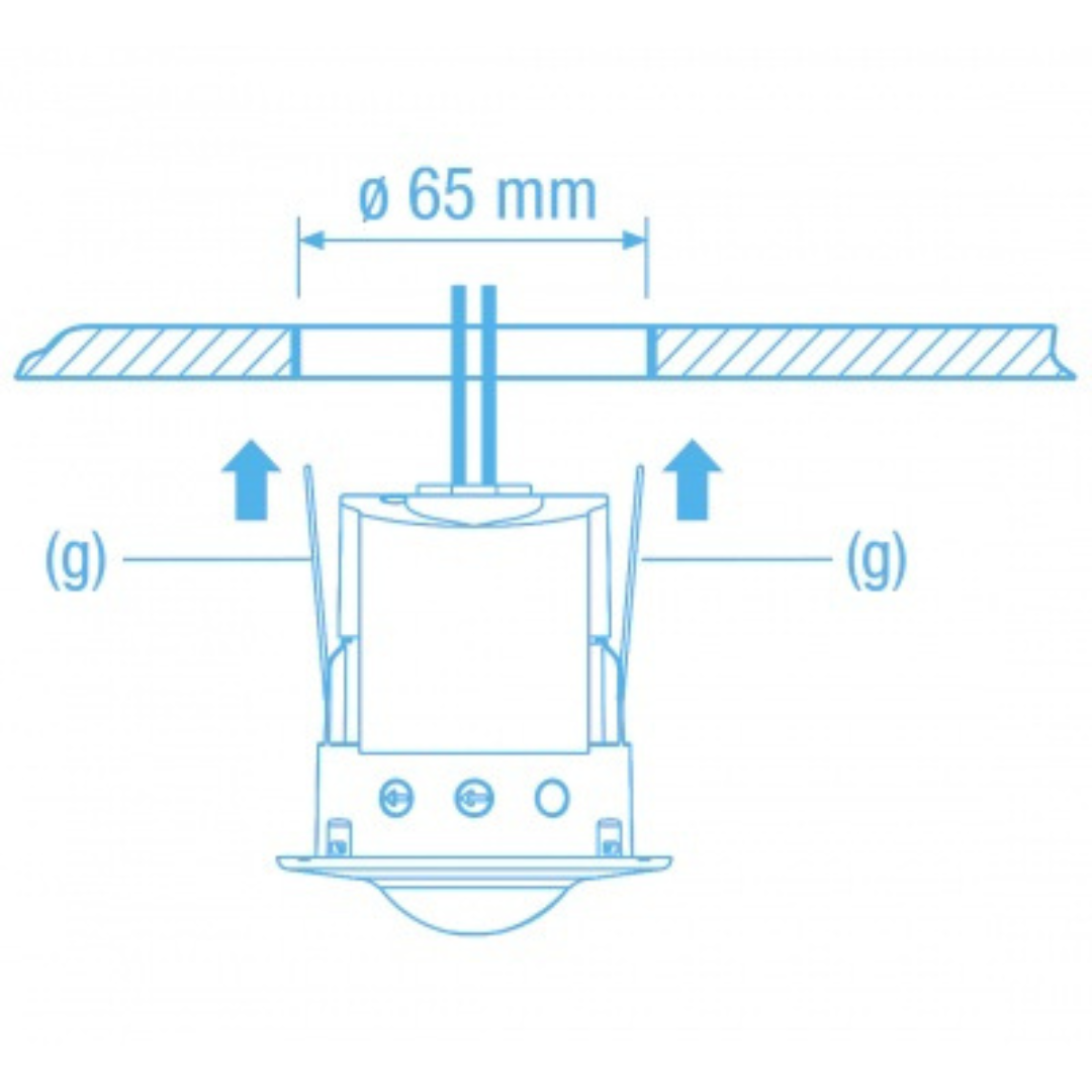 Klātbūtnes sensors ar melno lēcu, zemapmetuma, 360°, 10m, 2000W, IP44, SENSA PRO PF-360-10-1BBi, VEXEN