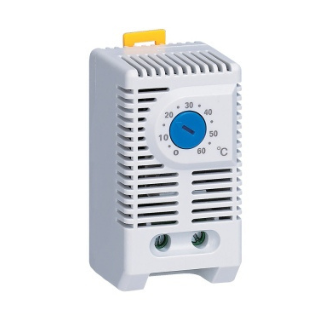 Sadales skapju ventilatoru termostats ar NO kontaktu, TA0060NO, 230V, 10A, 0C...+60C, VEXEN