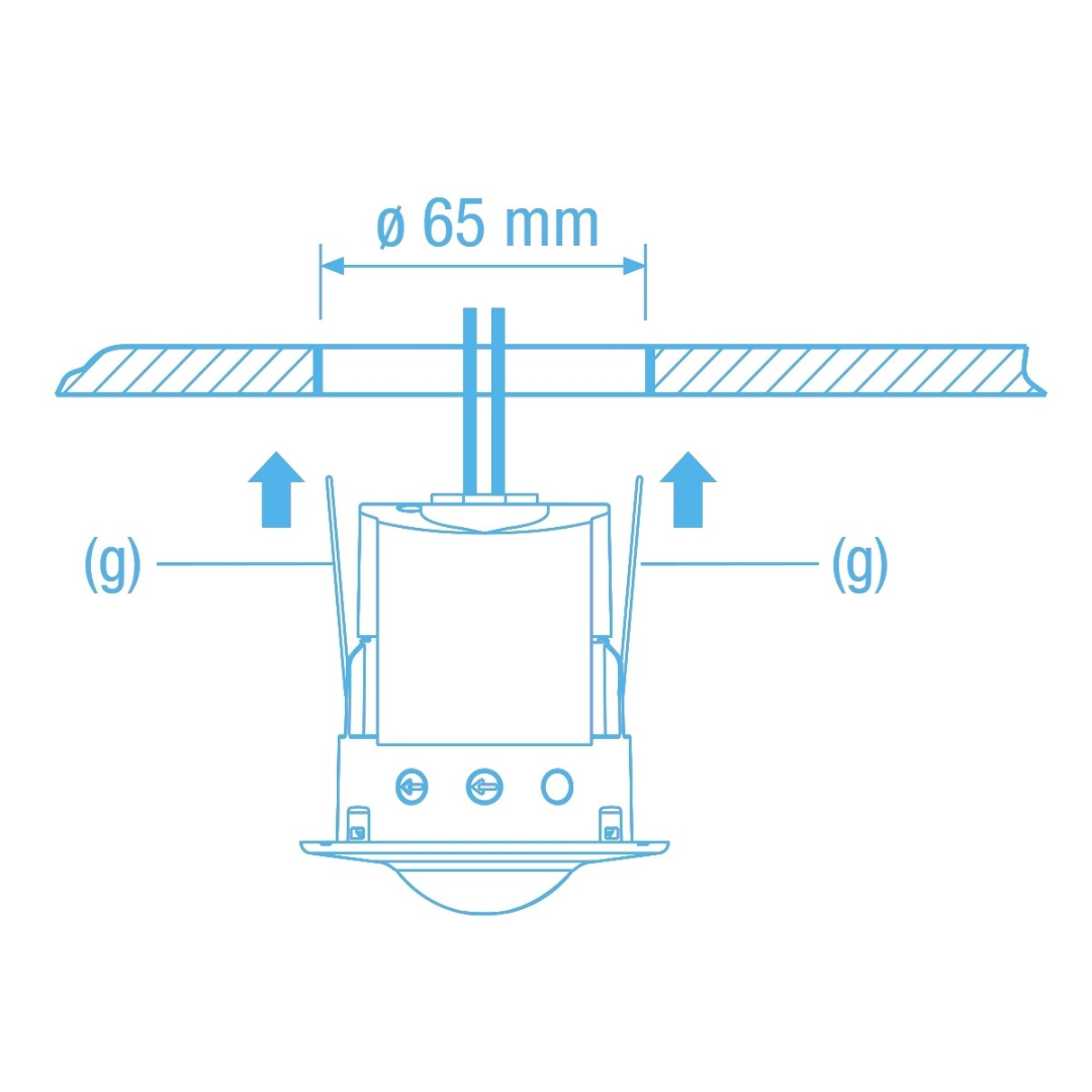 Klātbūtnes sensors z/a 360°, 10m, 2000W, IP44, balts, SENSA PRO, Vexen