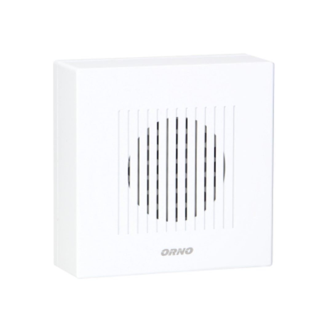 Durvju zvans vientoņu, RINGIL MINI AC, 230V, IP20, balts, OR-DP-MR-160/W, ORNO