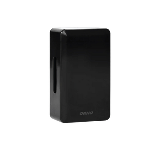 Durvju zvans, BREVIS Mini AC, 120x70mm, 230V, IP20, melns, OR-DP-MR-148/B, ORNO