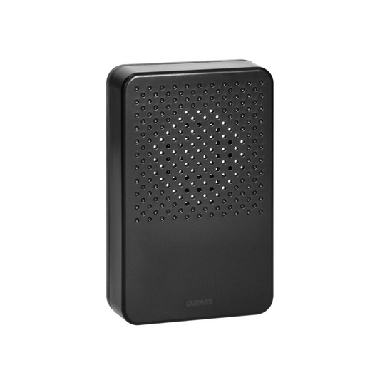 Durvju zvans vientoņu, LARK MAXI AC, 30-80dB, IP20, 105x163mm, melns, OR-DP-MR-161/B, ORNO