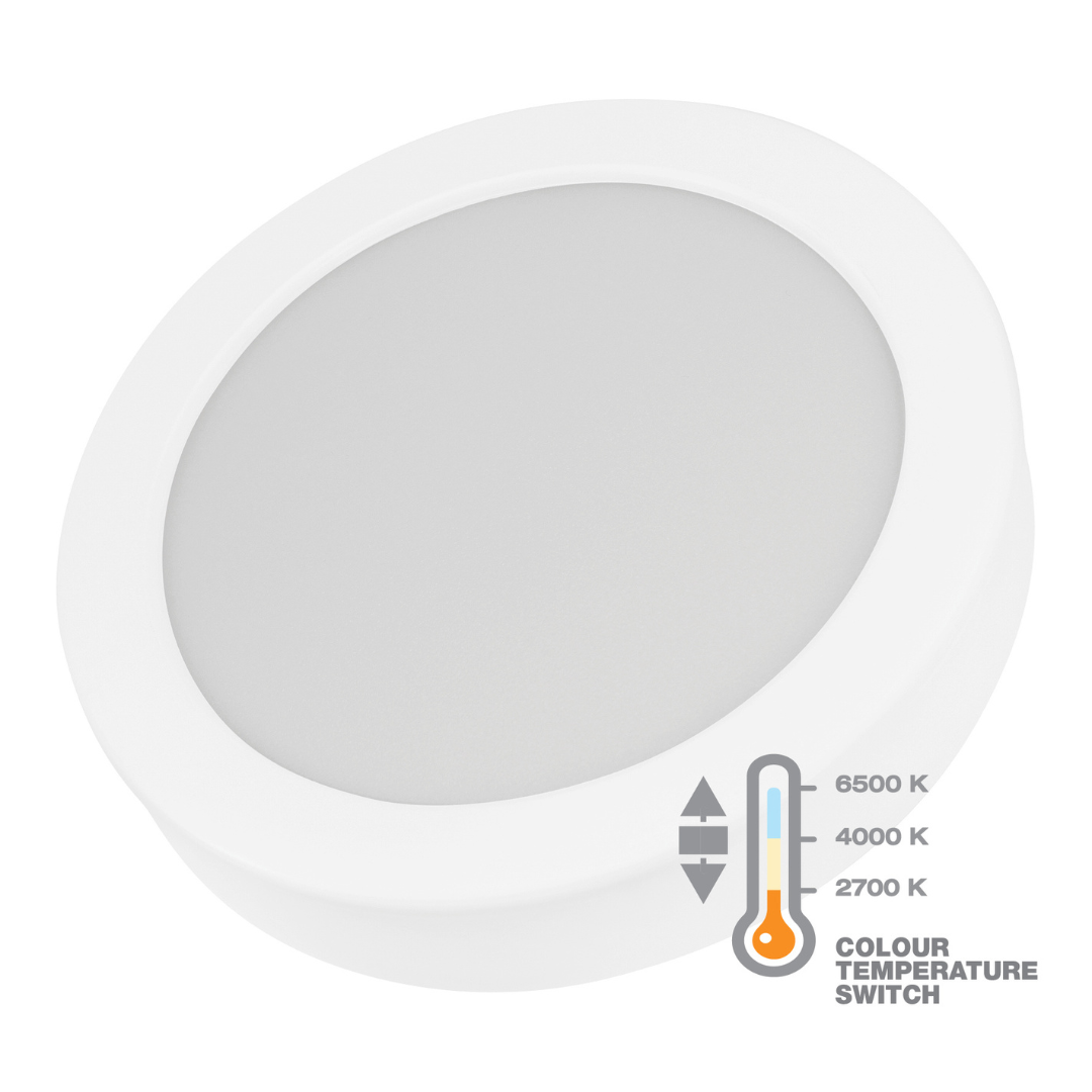 LED Gaismeklis virsapmetuma apaļš, 12W, 900lm, CCT 2700/4000/6500K, 177mm