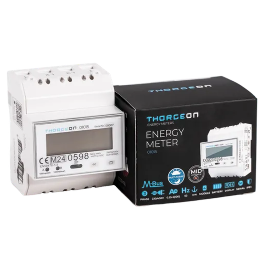 Elektroenerģijas skaitītājs 3F 5-80A, MID, M-BUS, LCD displejs, multi tarifs, uz DIN sliedes