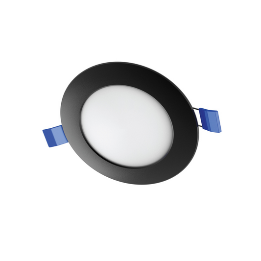 LED Gaismeklis iebūvejams apaļš, 6W, 4000K, 520Lm, 120*24mm, melns