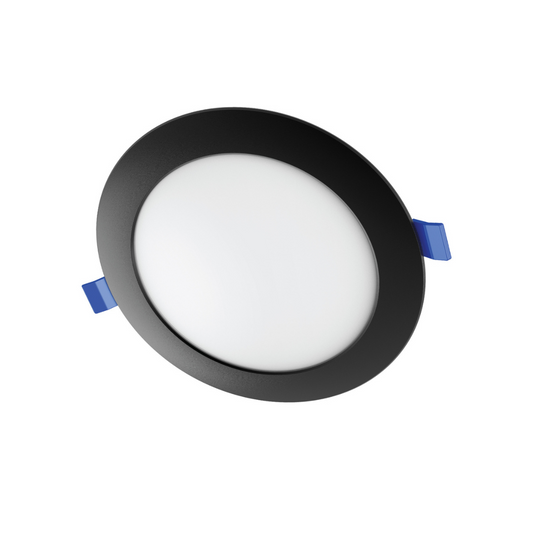 LED Gaismeklis iebūvuvejams apaļš, 24W, 4000K, 2500Lm, 225*24mm, melns