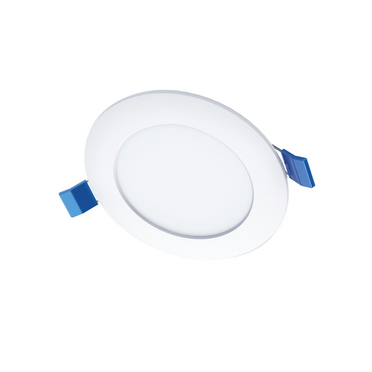 LED Gaismeklis iebūvejams apaļš, 6W, 200-240V, 480lm, 4000K, IP20, plastmasas korpuss, 120.7x33mm, balts