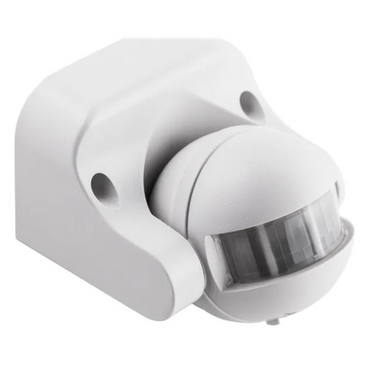Kustības sensors, balts, virsapmetuma, 180 grādi, 12m darbības radius, IP44, 1200W, Thorgeon