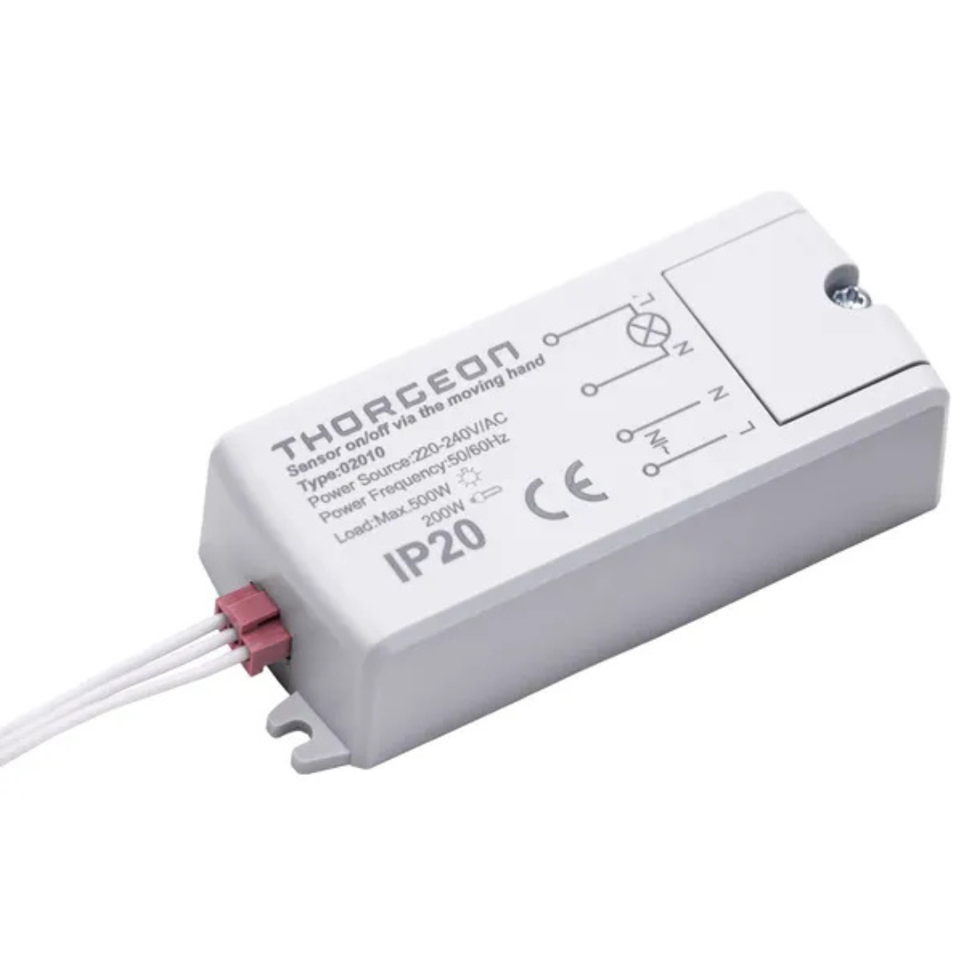 Īsa attāluma iebūvējamais IR sensors, 5-6 cm, 500 W, IP20, labi piemērots virtuves mēbelēm, THORGEON