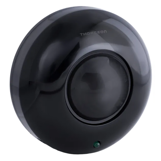 Kustības sensors, melns, virsapmetuma, 360 grādi, 6m darbības radius, IP20, 300W, Thorgeon