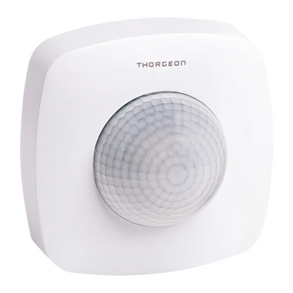 Klātbūtnes sensors ar pulti, balts, virsapmetuma, 360 grādi, 20m darbības radius, IP65, 2000W, Thorgeon