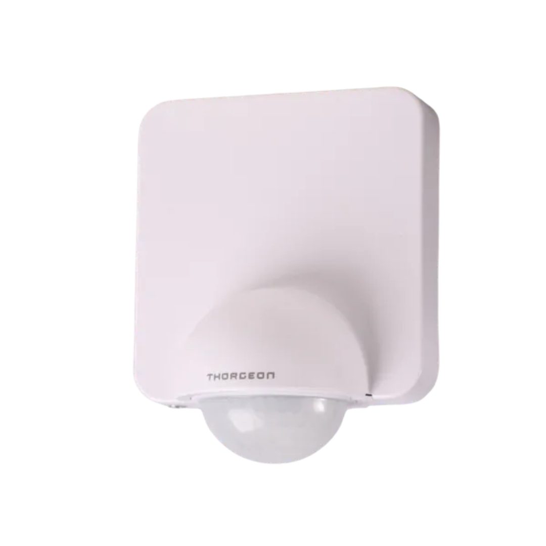 Kustības sensors, balts, virsapmetuma, 360 grādi, 8m darbības radius, IP54, 1200W, Thorgeon