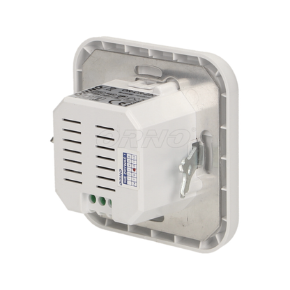 Infrasarkanais kustības sensors z/a, paredzēts uzstādīšanai uz sienas, darbības diapazons 160grādi - 9m, IP20, 500W, 80.7x80.7x65mm, balts, ORNO