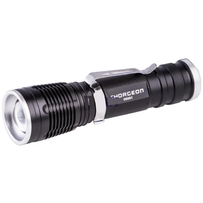 LED lukturis, 10W, 800Lm, IP44, iebūvēts akumulators 2300mAh, darbības laiks līdz 5 stundām, izgaismo līdz 300m, THORGEON