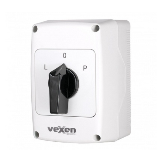 Motora reversa slēdzis L-0-R, 3P, 32A, IP65, PNGRS3211, Vexen