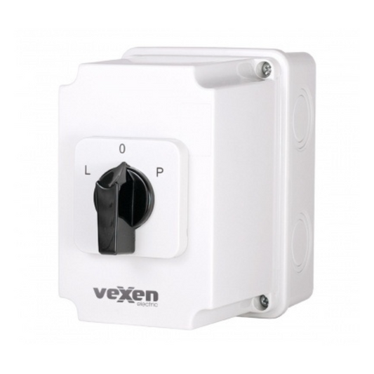 Motora reversa slēdzis L-0-R, 3P, 40A, IP65, PN2RS4011, Vexen