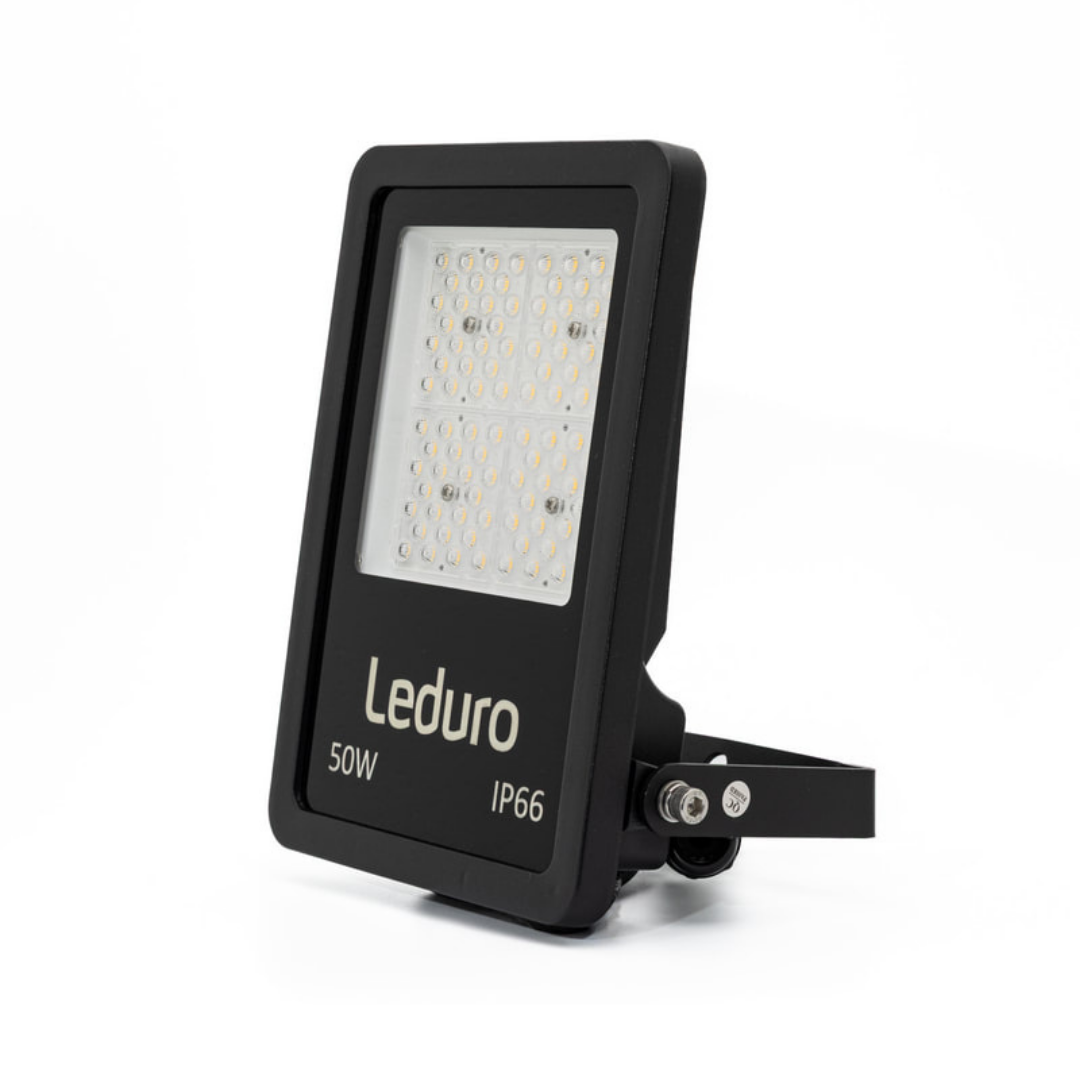 LED Prožektors PRO5, IP65, 50W, 4000K, 7500Lm, 217x177x44mm, melns, LEDURO