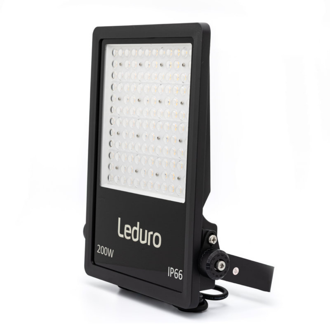 LED Prožektors PRO5, IP65, 200W, 3CCT, 3000K/4000K/6000K, 30000lm, 373x312x55mm, melns, LEDURO