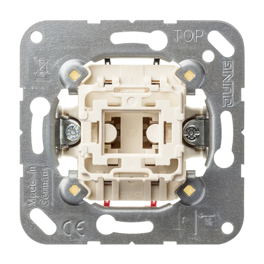 Slēdzis vienam taustiņam 2-polu (var atslegt fāzi un nulli) 10 AX / 250 V, mehānisms z/a, 502U
