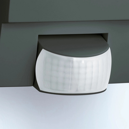 Āra lampa ar sensoru, melna, L1, E27, IP44, var ieskruvēt spuldzi līdz 60W, komplektā uzlīmes ar cipariem, STEINEL