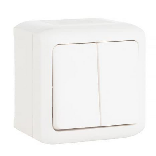 Pārslēdzis 1+1 v/a, IP44, balts, Forix, Legrand