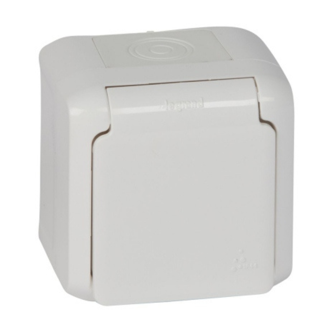 Rozete v/a, a/z, IP44, balta, 16A, 250V, Forix, Legrand
