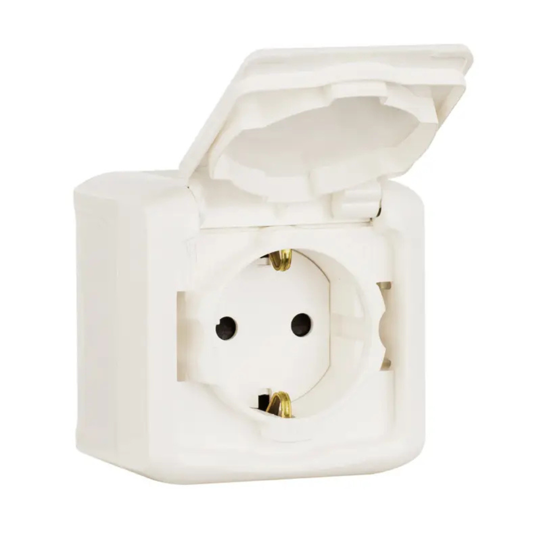 Rozete v/a, a/z, IP44, balta, 16A, 250V, Forix, Legrand