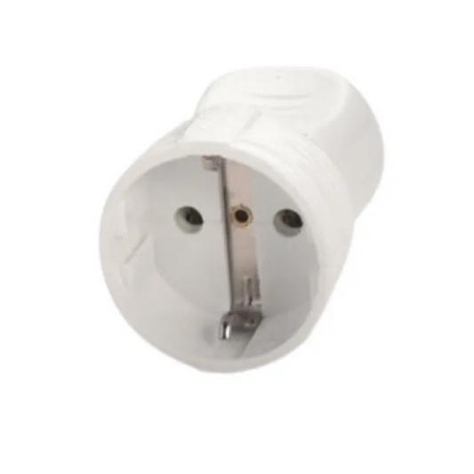 Ligzda vadam ar zemējumu, 16A, 220-240V, balta, VIKO