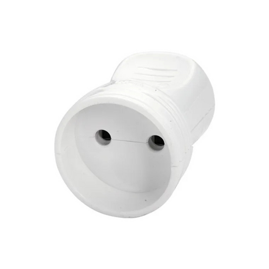 Ligzda vadam bez zemējuma, 6A, 220-240V, balta, VIKO